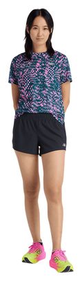 Camiseta de manga corta New Balance London Edition RC Essential Printed Rosa Mujer