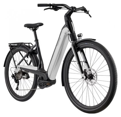 Cannondale Mavaro Neo 5+ Bicicletta elettrica da città Shimano Deore 10S 625 Wh 700 mm Cashmere Bianco Nero
