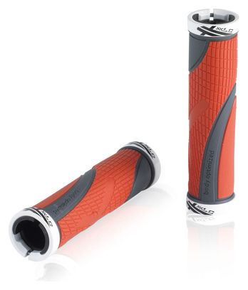 Paire de Grips XLC GR-S23 Bo2 Rouge / Gris