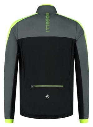 Veste Velo Hiver Rogelli Freeze - Homme - Noir/Gris/Fluor