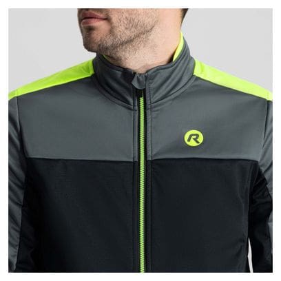 Veste Velo Hiver Rogelli Freeze - Homme - Noir/Gris/Fluor