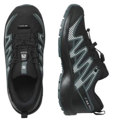 Chaussures de Trail Enfant Salomon Xa Pro 3D V8 CSWP Junior Noir/Bleu