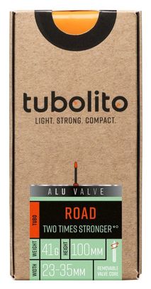 Tubolito Tubo Road Lightweight Inner Tube, 700 mm, Presta, 100 mm (Aluminum Valve)