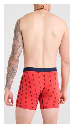 Saxx Vibe Xtra Fly Summer Catch Boxer Red Men's
