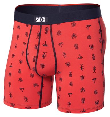 Saxx Vibe Xtra Fly Summer Catch Boxer Red Men's