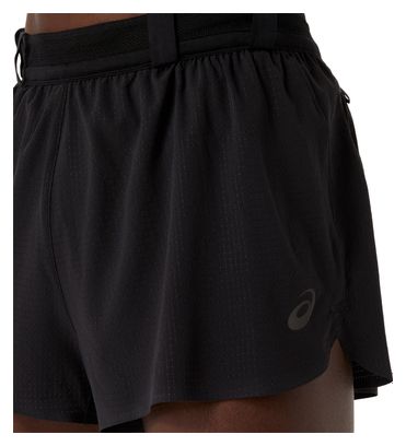 Asics Metarun Split Shorts Schwarz Herren