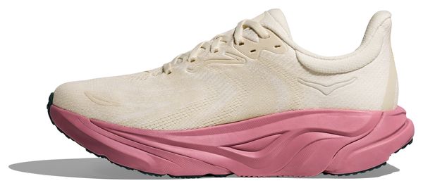 Chaussures Running Hoka Arahi 8 Large Blanc/Rose Femme