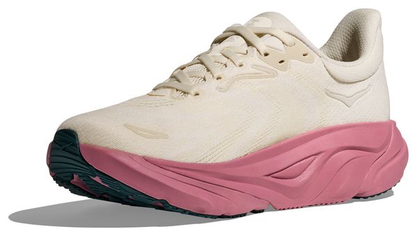 Chaussures Running Hoka Arahi 8 Large Blanc/Rose Femme