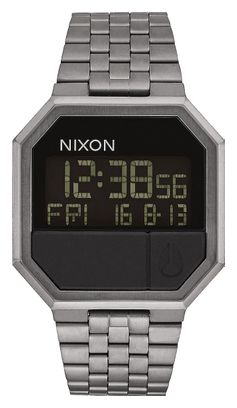 Nixon Re-Run Silver Gunmetal watch