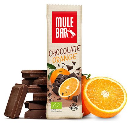 MuleBar Bio &amp; Vegan Energy Riegel Schokolade Orange 40 g