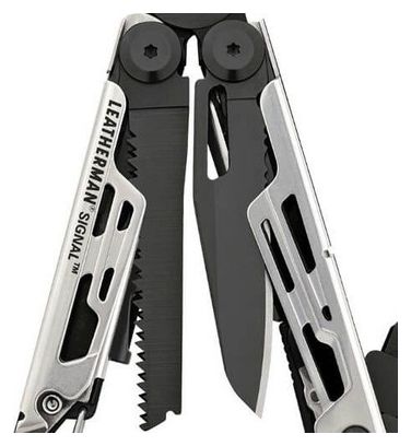 Leatherman outil multifonction Signal  Noir et Argent  19-pièce avec fourreau -Noir