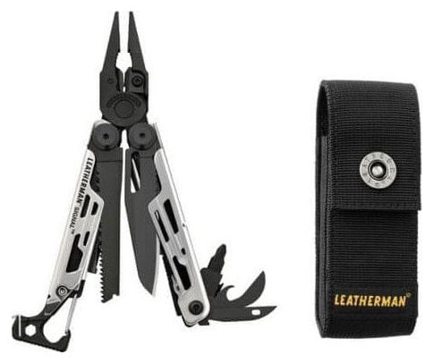 Leatherman outil multifonction Signal  Noir et Argent  19-pièce avec fourreau -Noir