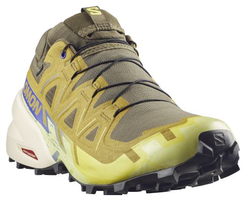 Zapatillas de trail Salomon Speedcross 6 GTX Caqui/Azul Hombre