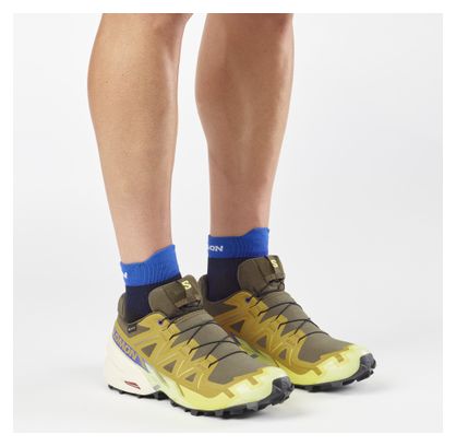 Zapatillas de trail Salomon Speedcross 6 GTX Caqui/Azul Hombre