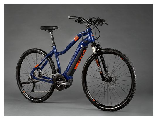 Haibike SDuro Cross 5.0 Women Hybrid Touring Bike Shimano Deore / XT 10S 500 Wh 700 mm Blue Orange 2020