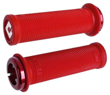Pair of Odi Ruffian Mini Grips V2.1 110 mm Red