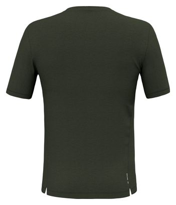 Salewa Puez Dry Khaki Korte Mouw T-shirt