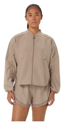 Asics Nagino Run Jacke, beige, für Damen