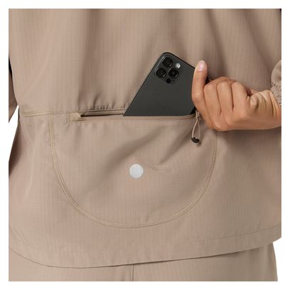 Asics Nagino Run Jacke, beige, für Damen
