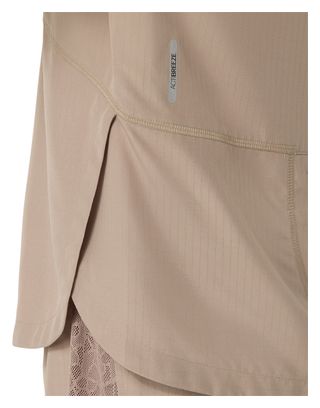 Asics Nagino Run Jacke, beige, für Damen