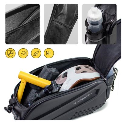 Fahrradtasche hinten ausziehbar 14 L schwarz WOZINSKY