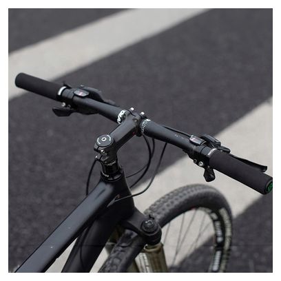 Paire de poignées de vélo en mousse de silicone - noir