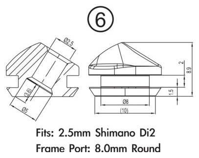 Embouts Jagwire Workshop Shimano Ultegra Di2 2mm Frame
