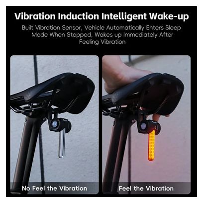 Feu Arrière de Vélo Intelligent à Détection de Freinage