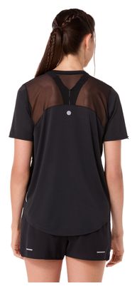 Camiseta de manga corta Asics Road negra para mujer