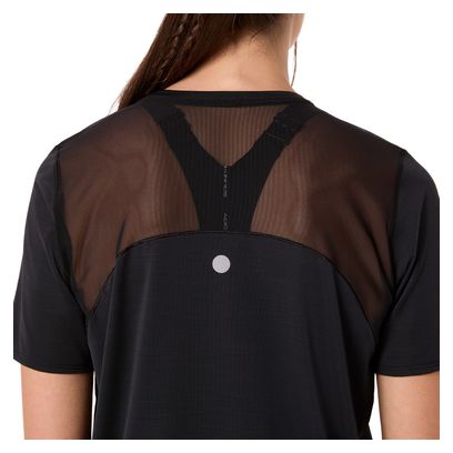 Camiseta de manga corta Asics Road negra para mujer