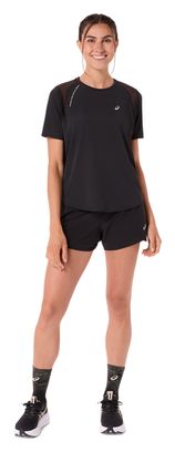 Camiseta de manga corta Asics Road negra para mujer