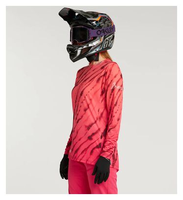 Langarmtrikot Damen Dharco Race Val Di Sole Rosa/Orange