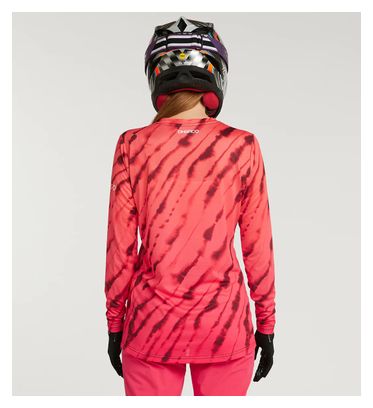 Langarmtrikot Damen Dharco Race Val Di Sole Rosa/Orange
