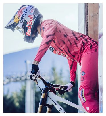 Langarmtrikot Damen Dharco Race Val Di Sole Rosa/Orange