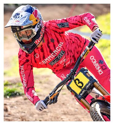 Langarmtrikot Damen Dharco Race Val Di Sole Rosa/Orange