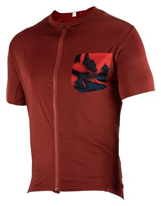 Maillot Manches Courtes Leatt MTB Trail 3.0 Lava Rouge