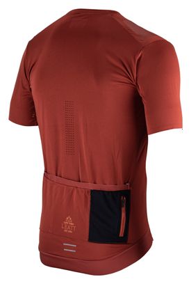 Maillot Manches Courtes Leatt MTB Trail 3.0 Lava Rouge