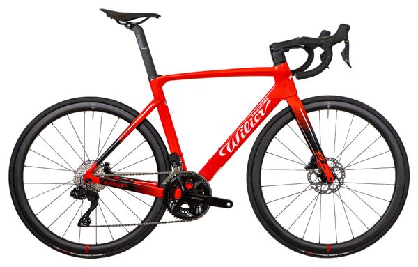 Bicicleta de Carretera Wilier Triestina Cento10 SL Shimano 105 Di2 12S 700 mm Roja Negra 2023