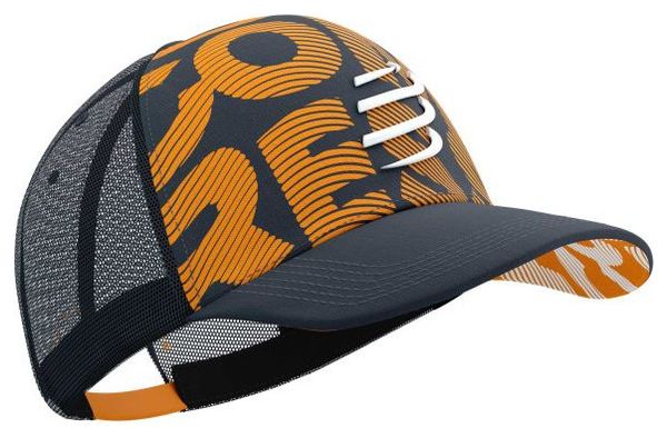 Casquette Compressport Trucker Cap Gris/Orange