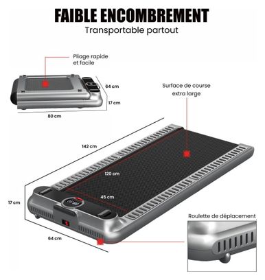 Tapis de marche - 6km/h - CARE - CT-910