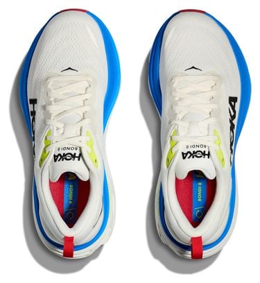 Chaussures Running Hoka One One Bondi 8 Blanc Multi-color Homme