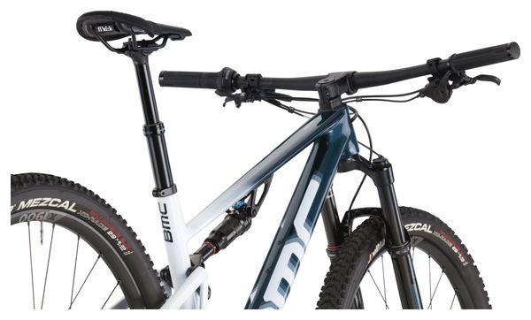 BMC Fourstroke Three Full Suspension MTB Shimano SLX 12S 29'' Dark Petrol Blue Sand White 2024