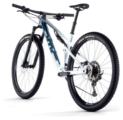 VTT Tout-Suspendu BMC Fourstroke Three Shimano SLX 12V 29'' Bleu Dark Petrol Blanc Sand 2024