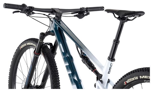 BMC Fourstroke Three Full Suspension MTB Shimano SLX 12S 29'' Dark Petrol Blue Sand White 2024