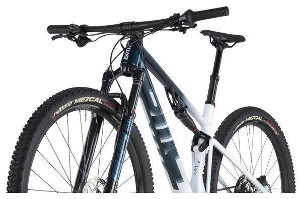 BMC Fourstroke Three Full Suspension MTB Shimano SLX 12S 29'' Dark Petrol Blue Sand White 2024