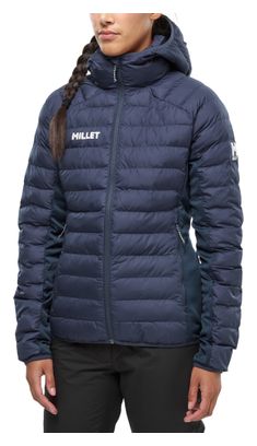 Piumino Millet Fitz Roy Warm Hoodie blu da donna