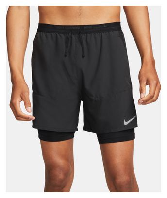 2-in-1 Nike Stride Shorts 5in Schwarz Herren