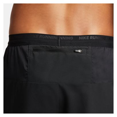 Pantalón Corto Nike Stride 5in 2 en 1 Negro Hombre