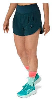 Short Asics Road 3.5in Vert Femme