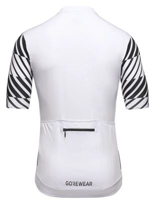 Maillot Manches Courtes Gore Wear Swiftride Optical Blanc/Noir